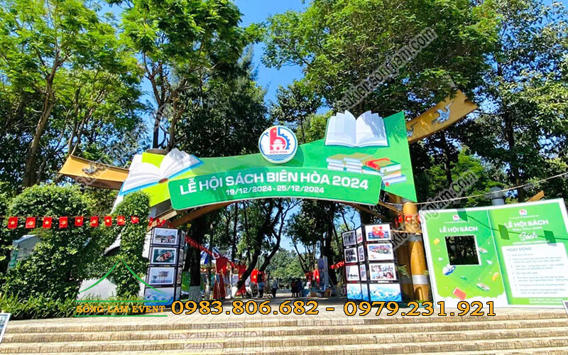 Cho thuê cổng chào tại Lễ hội sách thành phố Biên Hòa Đồng Nai