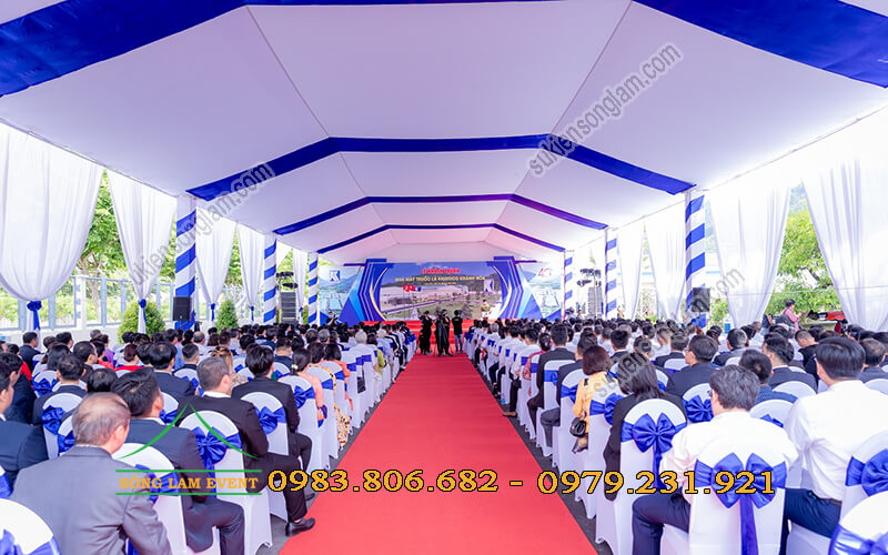 Cho thuê nhà bạt không gian tổ chức Lễ khánh thành nhà máy thuốc lá Khatoco Khánh Hòa