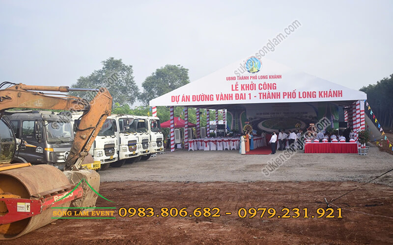 Cho thuê nhà bạt không gian tổ chức Lễ khởi công đường vành đai 1 - tp Long Khánh Đồng Nai Cho thuê nhà bạt không gian tổ chức Lễ khởi công đường vành đai 1 - tp Long Khánh Đồng Nai