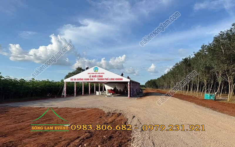 Cho thuê nhà bạt không gian tổ chức Lễ khởi công đường vành đai 1 - tp Long Khánh Đồng Nai Cho thuê nhà bạt không gian tổ chức Lễ khởi công đường vành đai 1 - tp Long Khánh Đồng Nai