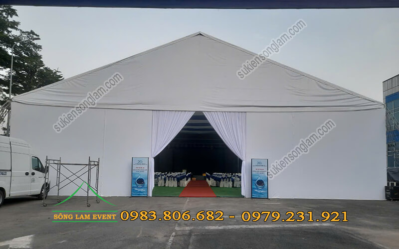 Cho thuê nhà bạt tổ chức Lễ kỷ niệm 20 năm thành lập công ty BOO nước Thủ Đức