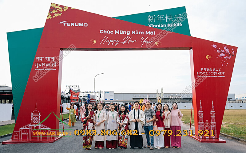 Cho thuê cổng chào sự kiện Year End Party Terumo Đồng Nai Cho thuê cổng chào sự kiện Year End Party Terumo Đồng Nai