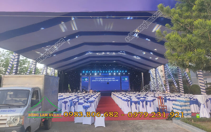 Cho thuê nhà bạt tổ chức lễ kỷ niệm 30 năm phát điện thủy điện Thác Mơ Bình Phước Cho thuê nhà bạt tổ chức lễ kỷ niệm 30 năm phát điện thủy điện Thác Mơ Bình Phước