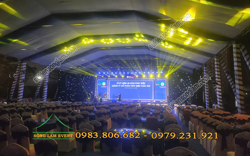 Cho thuê nhà bạt tổ chức lễ kỷ niệm 30 năm phát điện thủy điện Thác Mơ Bình Phước Cho thuê nhà bạt tổ chức lễ kỷ niệm 30 năm phát điện thủy điện Thác Mơ Bình Phước