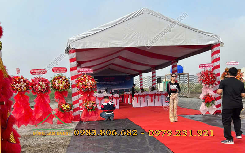 Cho thuê nhà bạt tổ chức Lễ khởi công nhà máy công ty Dragon Point Vietnam Long An Cho thuê nhà bạt tổ chức Lễ khởi công nhà máy công ty Dragon Point Vietnam Long An