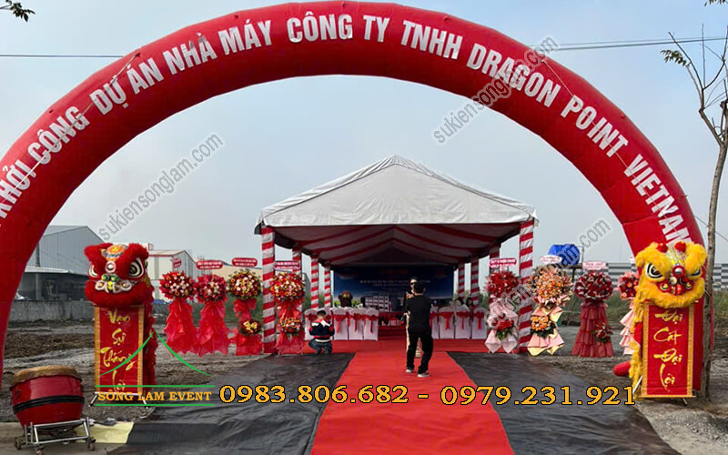 Cho thuê nhà bạt tổ chức Lễ khởi công nhà máy công ty Dragon Point Vietnam Long An Cho thuê nhà bạt tổ chức Lễ khởi công nhà máy công ty Dragon Point Vietnam Long An