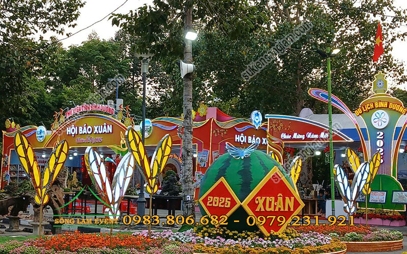 Cho thuê nhà bạt tổ chức Hội hoa xuân Bình Dương 2025