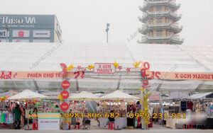 Cho thuê nhà bạt trong suốt tổ chức Phiên chợ Tết 2025 Thiso Mall Trường Chinh