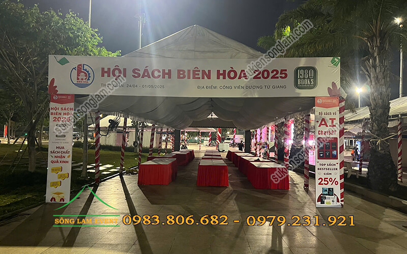 Cho thuê nhà bạt tổ chức Hội sách Biên Hòa 2025 tại Đồng Nai Cho thuê nhà bạt tổ chức Hội sách Biên Hòa 2025 tại Đồng Nai