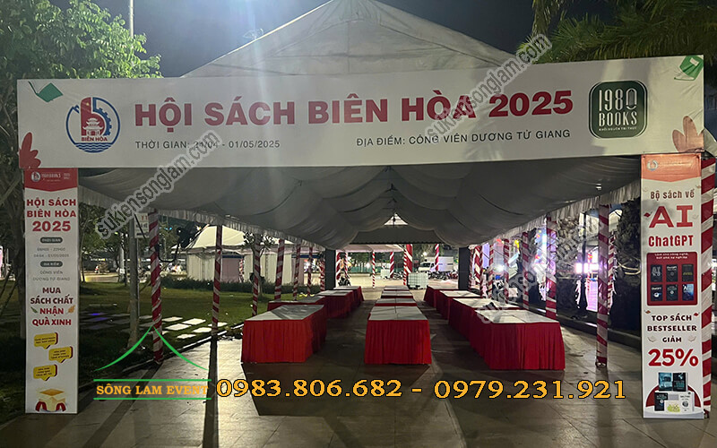 Cho thuê nhà bạt tổ chức Hội sách Biên Hòa 2025 tại Đồng Nai Cho thuê nhà bạt tổ chức Hội sách Biên Hòa 2025 tại Đồng Nai