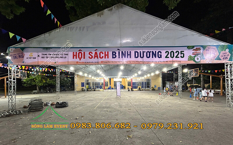 Cho thuê nhà bạt tổ chức Hội sách Bình Dương 2025 tại Tp Thủ Dầu Một Bình Dương Cho thuê nhà bạt tổ chức Hội sách Bình Dương 2025 tại Tp Thủ Dầu Một Bình Dương