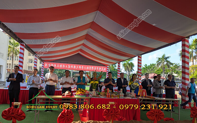 Cho thuê nhà bạt tổ chức Lễ khởi công khối tiểu học trường Đài Bắc tại Tphcm Cho thuê nhà bạt tổ chức Lễ khởi công khối tiểu học trường Đài Bắc tại Tphcm