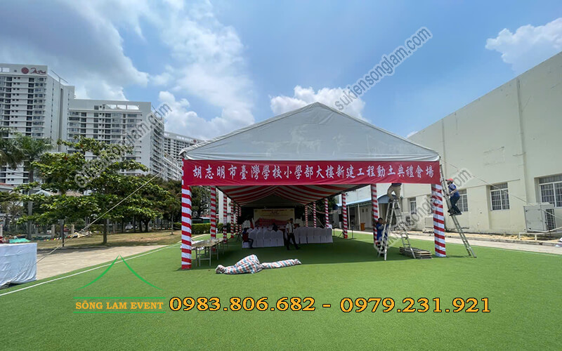 Cho thuê nhà bạt tổ chức Lễ khởi công khối tiểu học trường Đài Bắc tại Tphcm Cho thuê nhà bạt tổ chức Lễ khởi công khối tiểu học trường Đài Bắc tại Tphcm