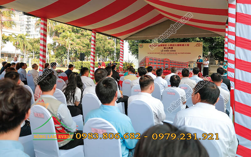 Cho thuê nhà bạt tổ chức Lễ khởi công khối tiểu học trường Đài Bắc tại Tphcm Cho thuê nhà bạt tổ chức Lễ khởi công khối tiểu học trường Đài Bắc tại Tphcm