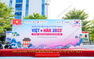 Cho thuê khung backdrop sự kiện Ngày hội văn hóa tuyển dụng Việt Hàn 2025