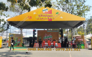 Cho thuê nhà bạt tổ chức chương trình Mirinda Tụ trường Super Vui tại Tphcm