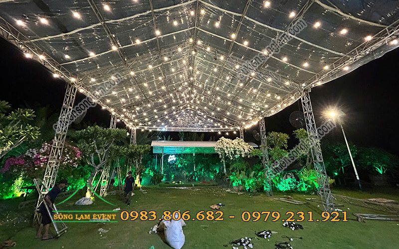Cho thuê nhà bạt trong suốt tổ chức sự kiện tại MT Garden TPHCM