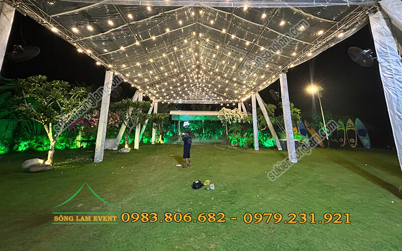 Cho thuê nhà bạt trong suốt tổ chức sự kiện tại MT Garden TPHCM