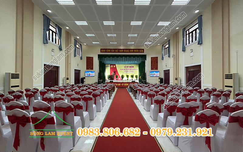 Cho thuê bàn ghế sự kiện tổ chức Lễ kỷ niệm 50 năm ngày truyền thống nhà máy A42 Đồng Nai Cho thuê bàn ghế sự kiện tổ chức Lễ kỷ niệm 50 năm ngày truyền thống nhà máy A42 Đồng Nai