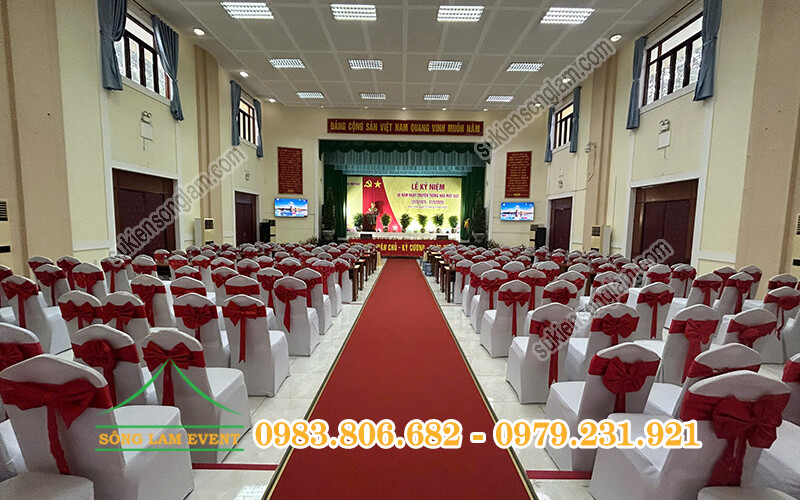 Cho thuê bàn ghế sự kiện tổ chức Lễ kỷ niệm 50 năm ngày truyền thống nhà máy A42 Đồng Nai Cho thuê bàn ghế sự kiện tổ chức Lễ kỷ niệm 50 năm ngày truyền thống nhà máy A42 Đồng Nai