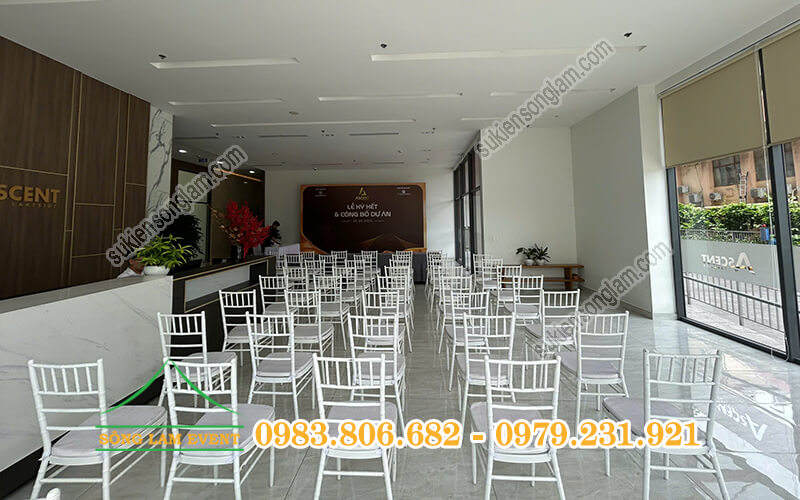 Cho thuê bàn ghế sự kiện tổ chức Lễ ký kết và công bố dự án Ascent Lakeside tại quận 7 TPHCM Cho thuê bàn ghế sự kiện tổ chức Lễ ký kết và công bố dự án Ascent Lakeside tại quận 7 TPHCM