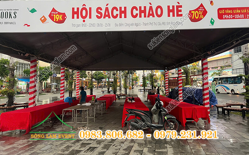 Cho thuê nhà bạt tổ chức Hội sách chào hè 2025 tại Tp Thủ Dầu Một Bình Dương Cho thuê nhà bạt tổ chức Hội sách chào hè 2025 tại Tp Thủ Dầu Một Bình Dương