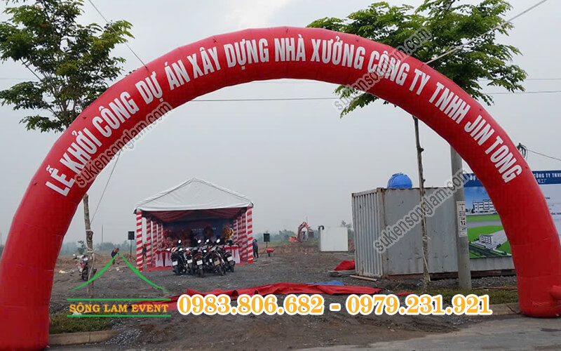 Cho thuê nhà bạt tổ chức Lễ khởi công dự án nhà xưởng công ty Jin Tong Long An