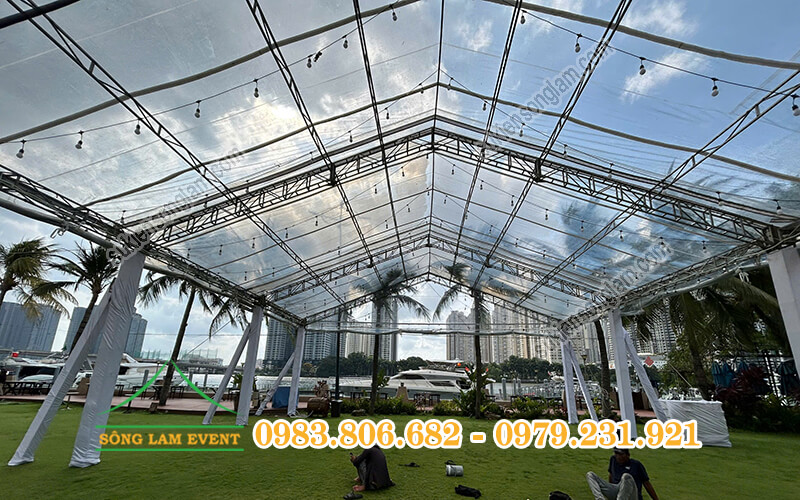 Cho thuê nhà bạt trong suốt tại LAGarden Restaurant TPHCM Cho thuê nhà bạt trong suốt tại LAGarden Restaurant TPHCM