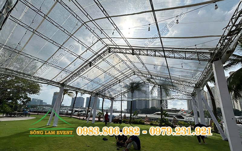 Cho thuê nhà bạt trong suốt tại LAGarden Restaurant TPHCM Cho thuê nhà bạt trong suốt tại LAGarden Restaurant TPHCM