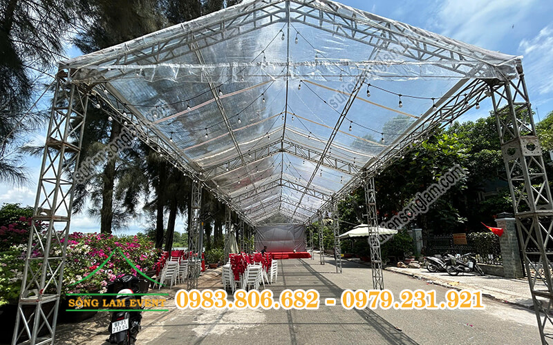 Nhà bạt không gian khung thép