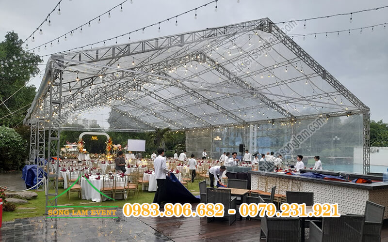 Nhà bạt không gian khung thép
