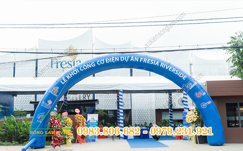 Cho thuê nhà bạt tổ chức Lễ khởi công cơ điện Dự án Fresia Riverside Đồng Nai