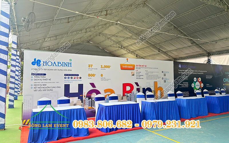 Cho thuê nhà bạt không gian tổ chức Ngày hội Hutech Techshow 2025