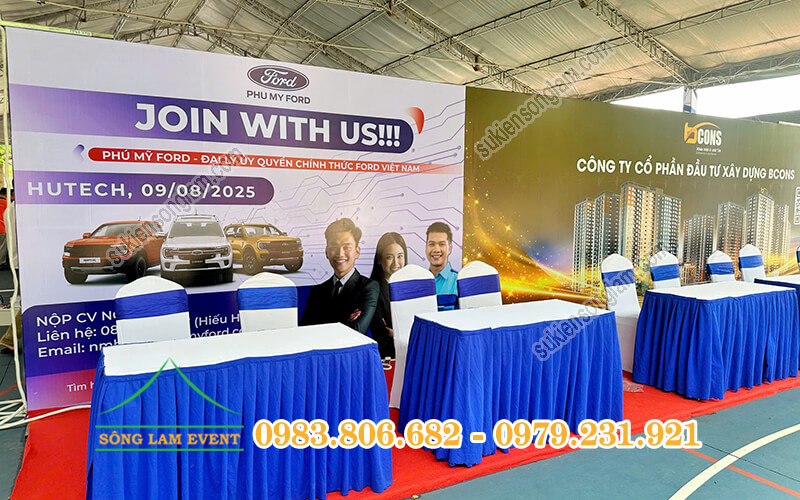 Cho thuê nhà bạt không gian tổ chức Ngày hội Hutech Techshow 2025