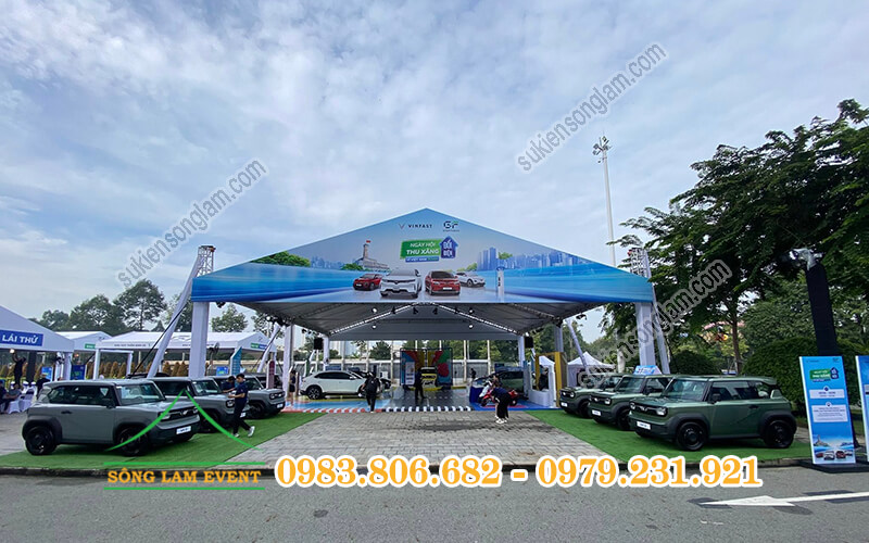Cho thuê nhà bạt tổ chức Ngày hội thu xăng đổi điện vì Việt Nam xanh tại Tphcm