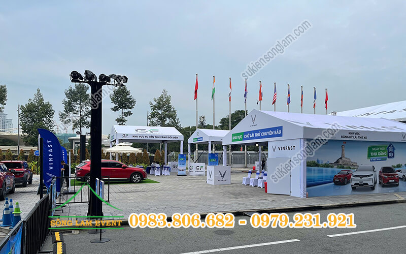 Cho thuê nhà bạt tổ chức Ngày hội thu xăng đổi điện vì Việt Nam xanh tại Tphcm