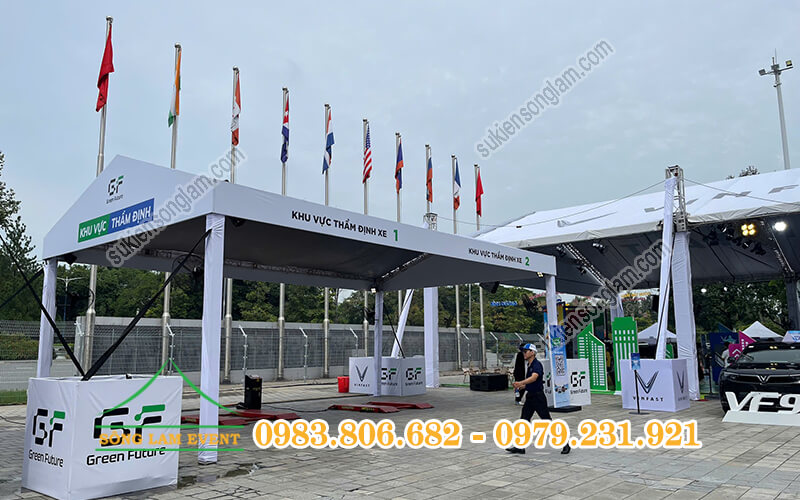 Cho thuê nhà bạt tổ chức Ngày hội thu xăng đổi điện vì Việt Nam xanh tại Tphcm