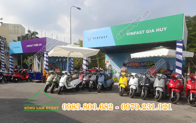 Cho thuê nhà bạt sự kiện Đổi xăng láy điện cùng Vinfast tại Đồng Nai