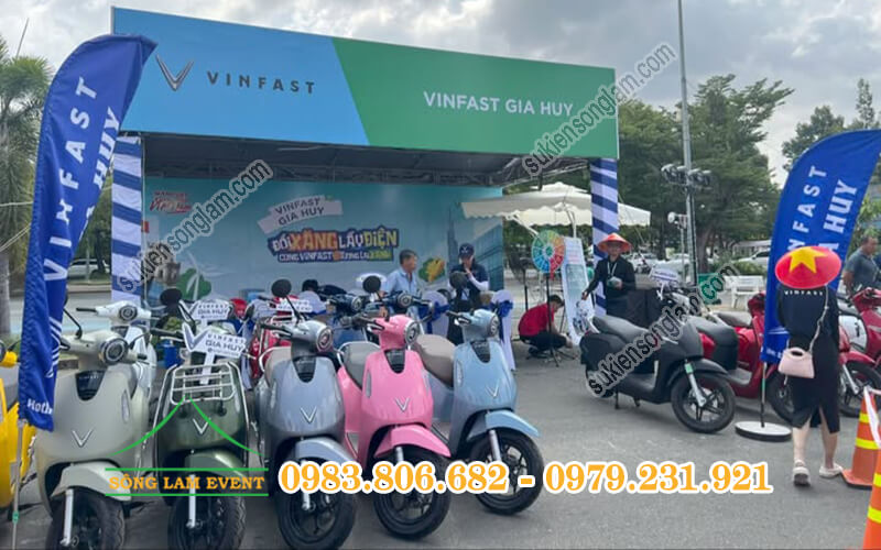 Cho thuê nhà bạt sự kiện Đổi xăng láy điện cùng Vinfast tại Đồng Nai