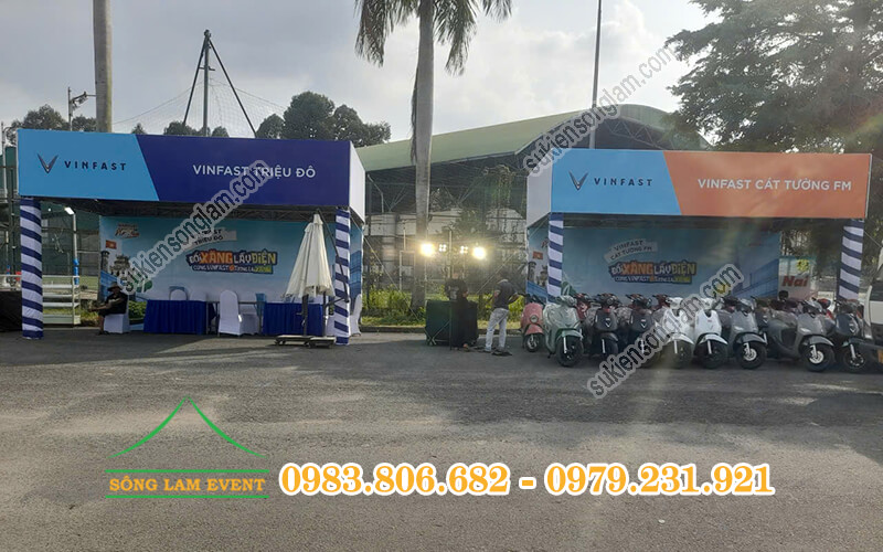 Cho thuê nhà bạt sự kiện Đổi xăng láy điện cùng Vinfast tại Đồng Nai