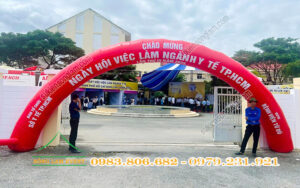 Cho thuê cổng hơi sự kiện tổ chức ngày hội việc làm ngành y tế Tphcm lần 3 2025