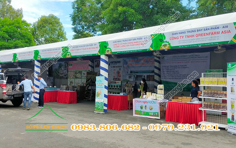 Cho thuê nhà bạt không gian làm gian hàng triển lãm