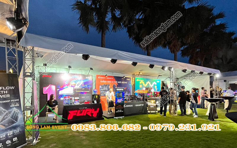 Cho thuê nhà bạt không gian làm gian hàng triển lãm