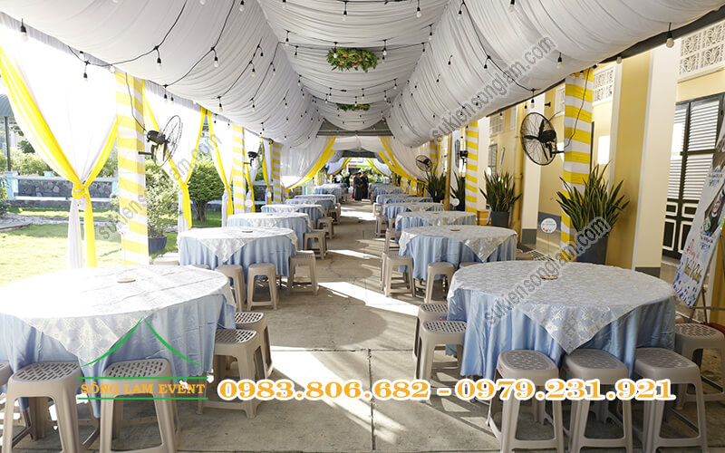 Cho thuê nhà bạt không gian tổ chức tiệc sinh nhật ngoài trời Cho thuê nhà bạt không gian tổ chức tiệc sinh nhật ngoài trời