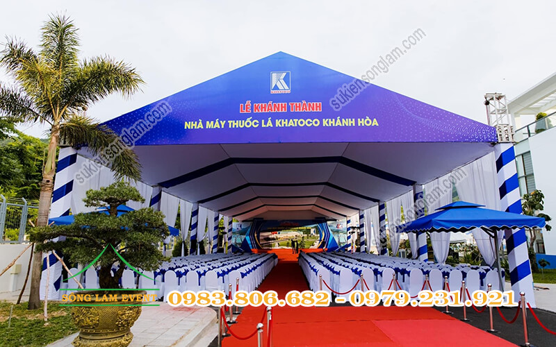 cho thuê nhà bạt tổ chức lễ khánh thành công ty