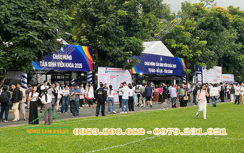 Cho thuê nhà bạt tổ chức sự kiện nhập học K2025 trường ĐH Bách Khoa TPHCM