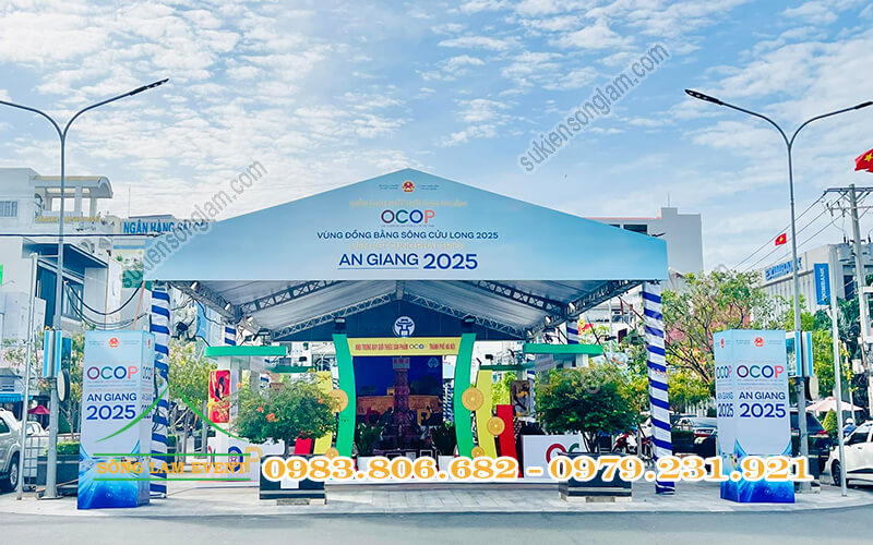 Cho thuê nhà bạt tổ chức Diễn đàn kết nối sản phẩm OCOP vùng DBSCL 2025 An Giang