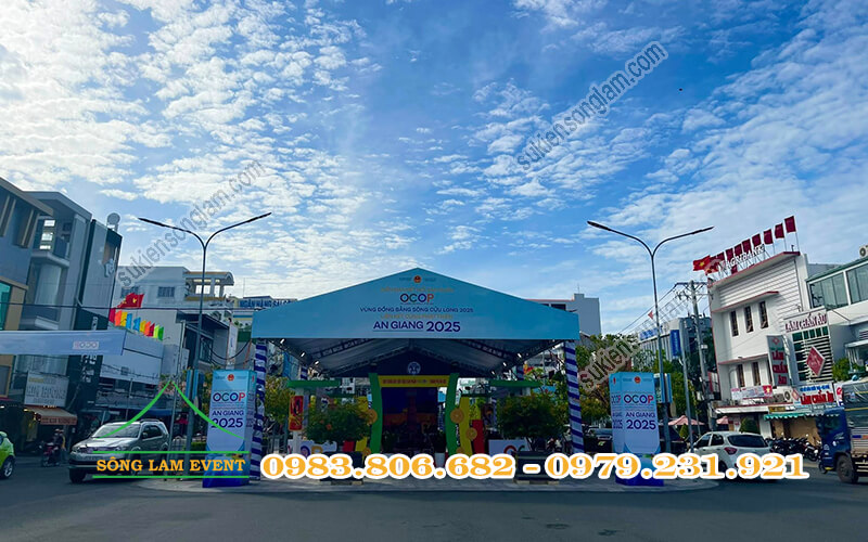 Cho thuê nhà bạt tổ chức Diễn đàn kết nối sản phẩm OCOP vùng DBSCL 2025 An Giang