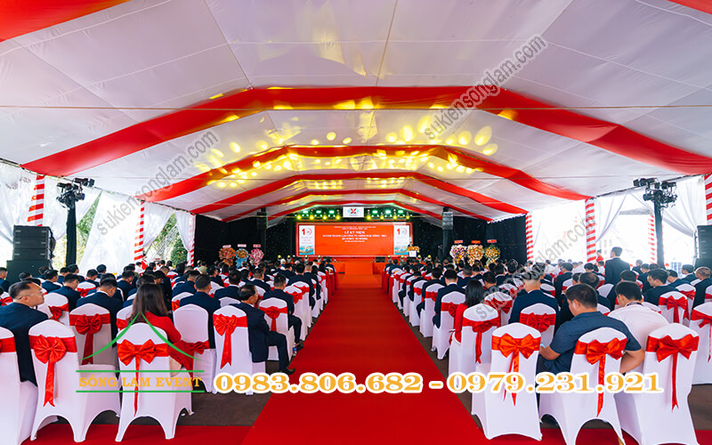 Cho thuê nhà bạt tổ chức lễ kỷ niệm 10 năm thành lập công ty nhôm Đắk Nông