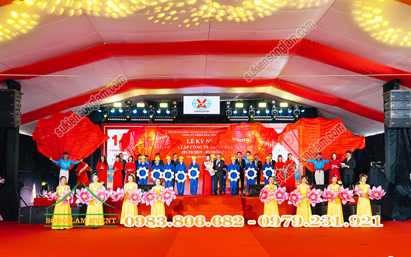 Cho thuê nhà bạt tổ chức lễ kỷ niệm 10 năm thành lập công ty nhôm Đắk Nông